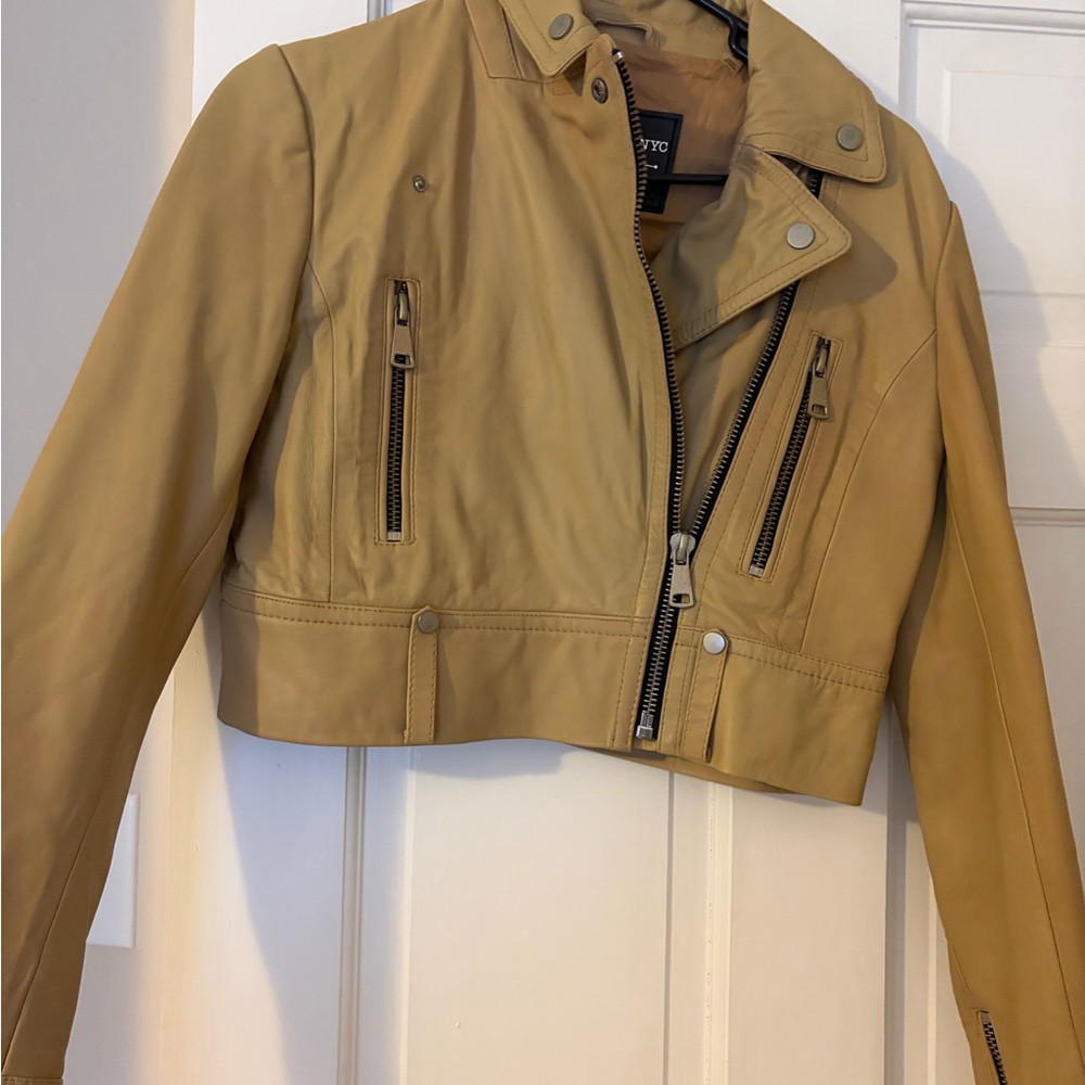 Bagatelle Light Brown Leather Moto Jacket